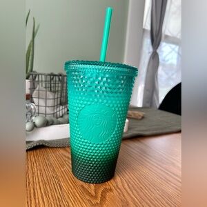 Teal Ombré Starbucks Cold Cup